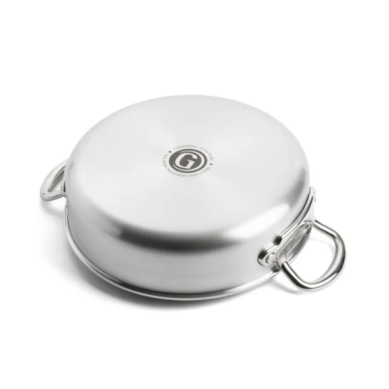 GREENPAN Sauteuses|Sauteuse Inox Ø 26 cm avec Couvercle PREMIERE
