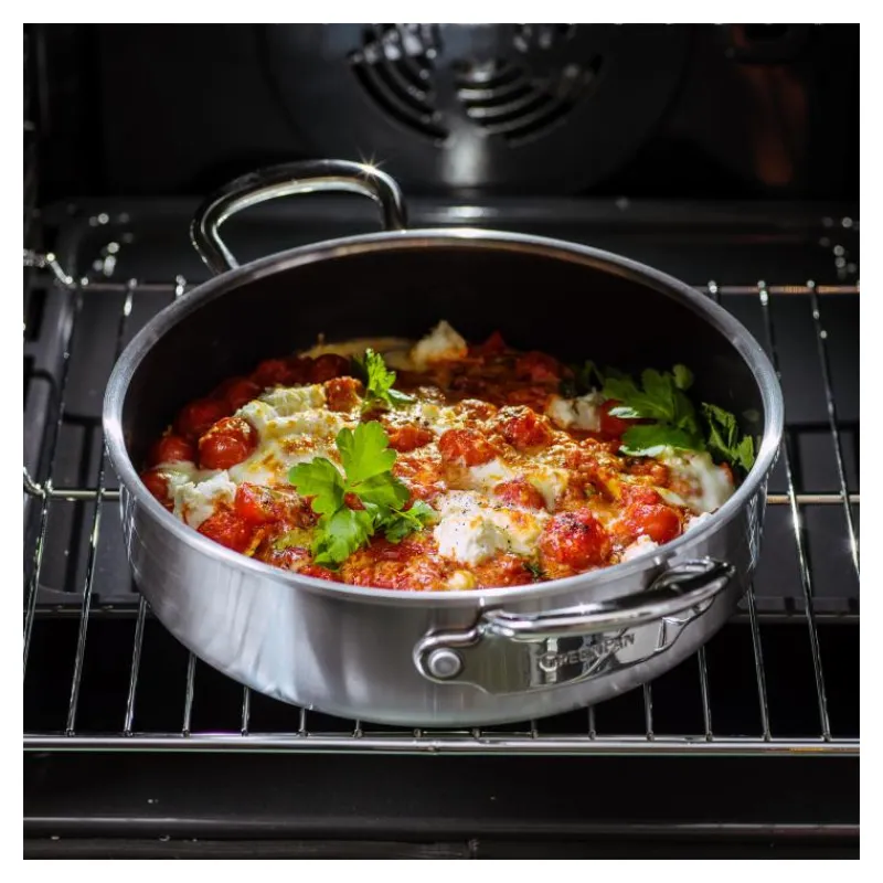 GREENPAN Sauteuses|Sauteuse Inox Ø 26 cm avec Couvercle PREMIERE