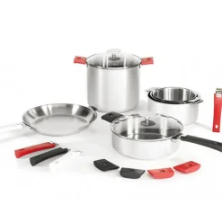 CRISTEL Sauteuses|Sauteuse Mutine Ø 28 cm Manche Amovible Anti-Adhésive Inox