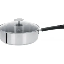 CRISTEL Sauteuses|Sauteuse Mutine Ø 24 cm Manche Fixe Anti-Adhésive Inox