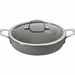 BALLARINI Sauteuses|Sauteuse Pierre 28 cm avec couvercle et poignées Salina Granitium