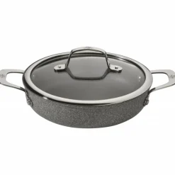 BALLARINI Sauteuses|Sauteuse Pierre 24 cm avec couvercle et poignées Salina Granitium