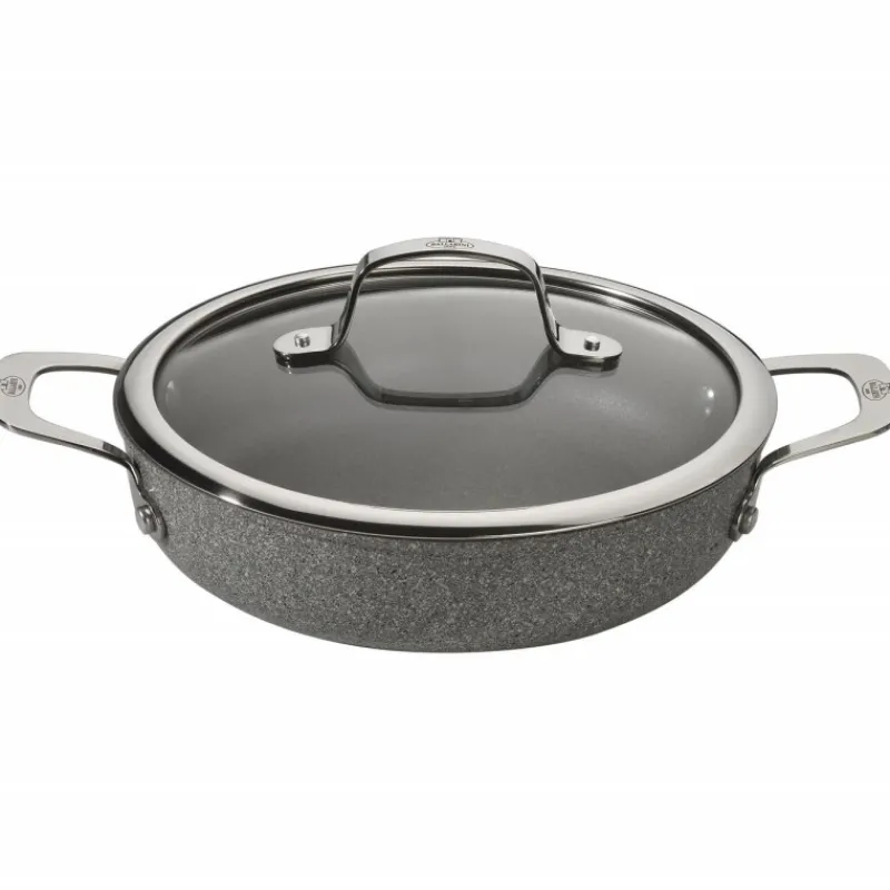 BALLARINI Sauteuses|Sauteuse Pierre 24 cm avec couvercle et poignées Salina Granitium