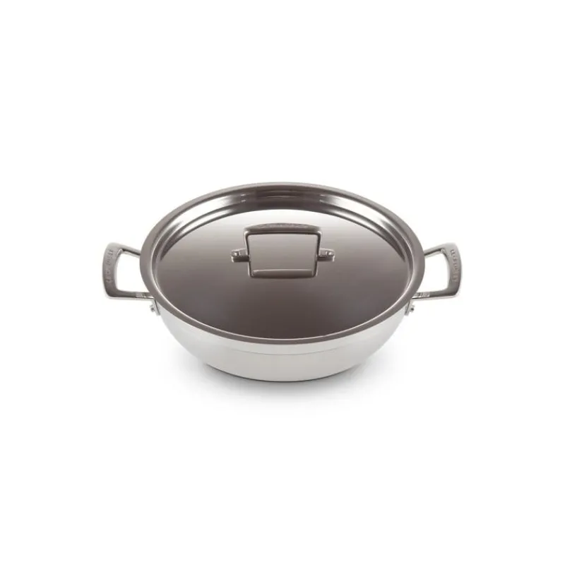 LE CREUSET Sauteuses|Sauteuse Provençale en Inox et Couvercle 30 cm
