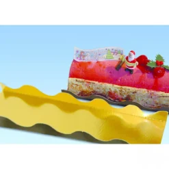 CUISINEADDICT Présentoirs Pour Gâteaux|Semelle à Bûche 60x10cm Ondine Or (x50)