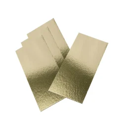 CUISINEADDICT Présentoirs Pour Gâteaux|Semelle à Bûche 40x10cm Or Bord Droit (x50)