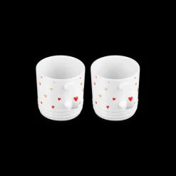 LE CREUSET Vaisselle|Set 2 Mugs en Céramique Motifs Cœur 350 ml