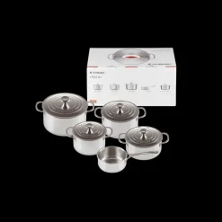 LE CREUSET Batterie De Cuisine|Casseroles|Set 5 Pièces Cocottes Inox Signature