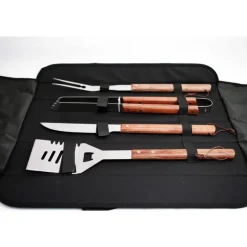 DEGLON Rangement Couteaux|Set barbecue 4 pièces transportable
