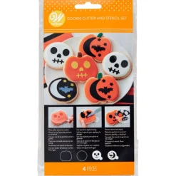 WILTON Emporte Pièce - Découpoir Pâtisserie|Set de 2 Emporte-Pièces et 2 Pochoirs Halloween