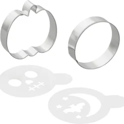 WILTON Emporte Pièce - Découpoir Pâtisserie|Set de 2 Emporte-Pièces et 2 Pochoirs Halloween