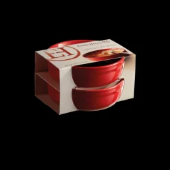 EMILE HENRY Vaisselle|Plat De Cuisson|Set de 2 Ramequins à Crème Brûlée en Céramique Ø 12 cm Grand Cru