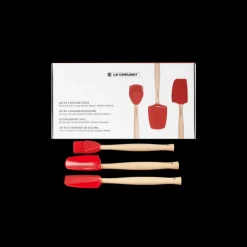 LE CREUSET Spatules|Maryses Et Cuillères|Set de 3 Spatules Silicone Cerise