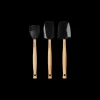 LE CREUSET Spatules|Maryses Et Cuillères|Set de 3 Spatules Silicone Black Onyx