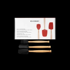 LE CREUSET Spatules|Maryses Et Cuillères|Set de 3 Spatules Silicone Black Onyx