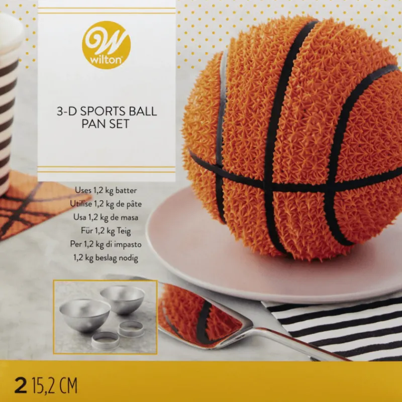WILTON Cercle À Patisserie|Moules À Gâteaux|Set de Moules à Gâteau Ballon de Basket