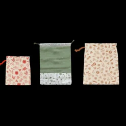 PEBBLY Sac En Tissu|Set Zéro Déchet Coton Bio 3 Pièces