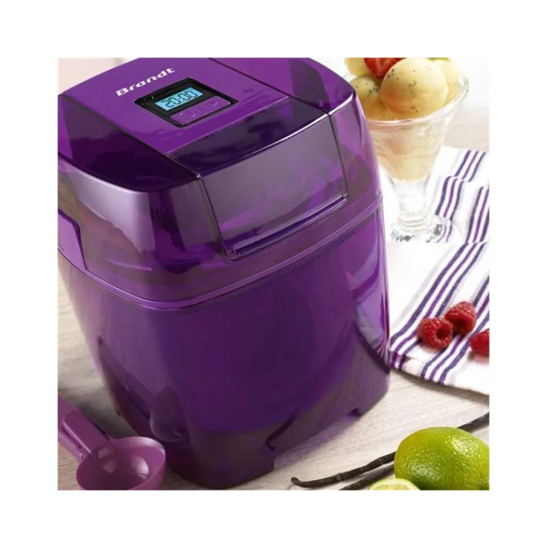 BRANDT Sorbetière, Turbine À Glace|Sorbetière 1,5 L Violet Pourpre