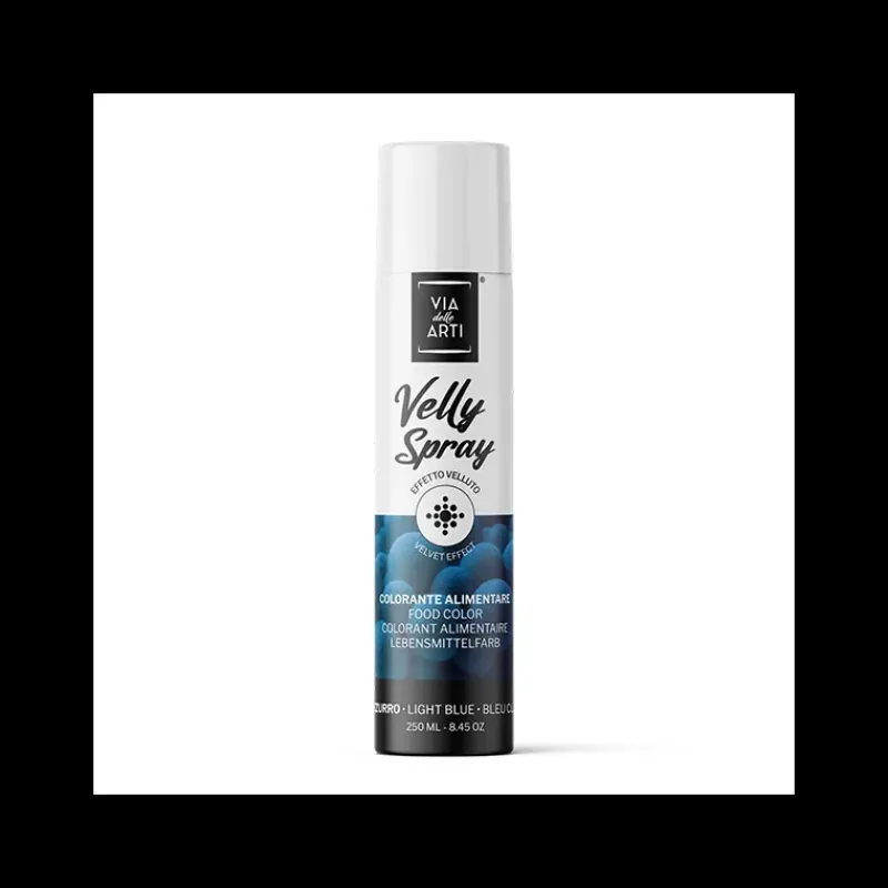 VELLY SPRAY Spray Alimentaire|Colorants Alimentaires|Spray Velours Bleu 250 ml Colorant Alimentaire Pro