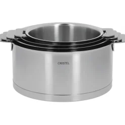CRISTEL Casseroles|Série de 4 Casseroles Strate Amovible Inox