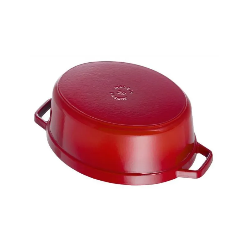 STAUB Cocotte En Fonte|Cocotte Fonte Ovale 23 cm Rouge Cerise 2,35 L