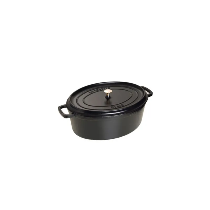 STAUB Cocotte En Fonte|Cocotte Fonte Ovale 37 cm Noir Mat 8 L