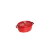 STAUB Cocotte En Fonte|Cocotte Fonte Ovale 29 cm Rouge Cerise 4,2 L