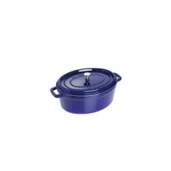 STAUB Cocotte En Fonte|Cocotte Fonte Ovale 33 cm Bleu Intense Majolique 6,7 L