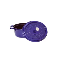 STAUB Cocotte En Fonte|Cocotte Fonte Ovale 33 cm Bleu Intense Majolique 6,7 L