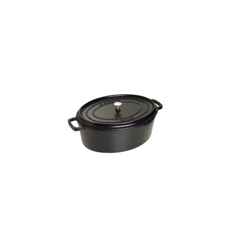 STAUB Cocotte En Fonte|Cocotte Fonte Ovale 31 cm Noir Mat 5,5 L