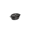 STAUB Cocotte En Fonte|Cocotte Fonte Ovale 23 cm Noir Mat 2,35 L