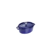 STAUB Cocotte En Fonte|Cocotte Fonte Ovale 29 cm Bleu Intense Majolique 4,2 L