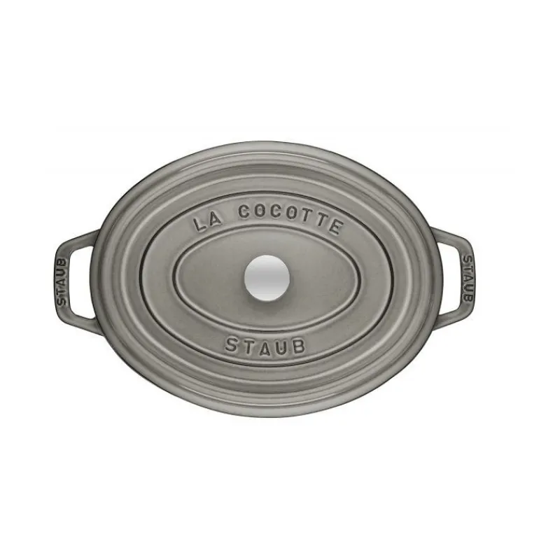 STAUB Cocotte En Fonte|Cocotte Fonte Ovale 17 cm Gris Graphite 1 L