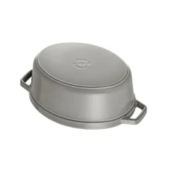 STAUB Cocotte En Fonte|Cocotte Fonte Ovale 17 cm Gris Graphite 1 L