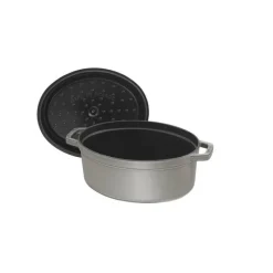 STAUB Cocotte En Fonte|Cocotte Fonte Ovale 17 cm Gris Graphite 1 L