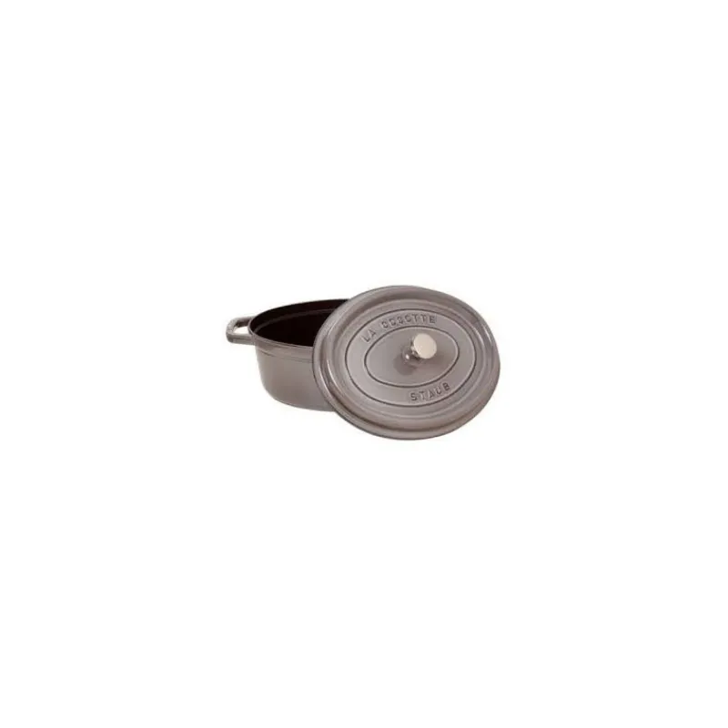 STAUB Cocotte En Fonte|Cocotte Fonte Ovale 27 cm Gris Graphite 3,2 L