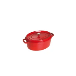 STAUB Cocotte En Fonte|Cocotte Fonte Ovale 33 cm Rouge Cerise 6,7 L