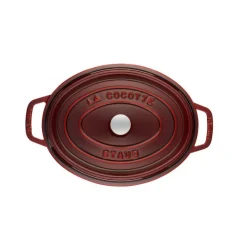 STAUB Cocotte En Fonte|Cocotte Fonte Ovale 33 cm Grenadine Majolique 6,7 L