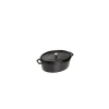 STAUB Cocotte En Fonte|Cocotte Fonte Ovale 17 cm Noir Mat 1 L