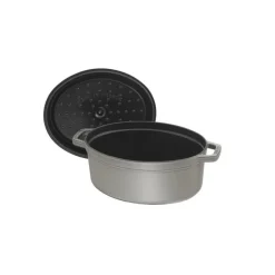 STAUB Cocotte En Fonte|Cocotte Fonte Ovale 15 cm Gris Graphite 0,6 L