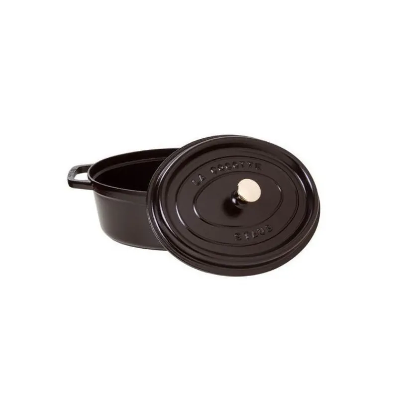 STAUB Cocotte En Fonte|Cocotte Fonte Ovale 41 cm Noir Mat 12 L