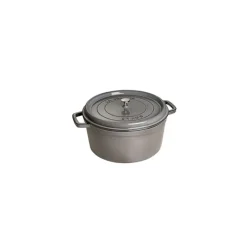 STAUB Cocotte En Fonte|Cocotte Fonte Ronde 26 cm Gris Graphite 5,2 L