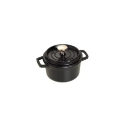 STAUB Cocotte En Fonte|Cocotte Fonte Ronde 14 cm Noir Mat 0,8 L