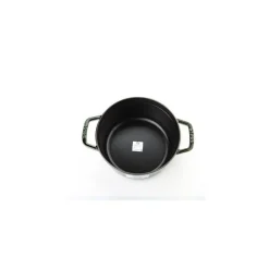 STAUB Cocotte En Fonte|Cocotte Fonte Ronde 24 cm Vert Basilic Majolique 3,8 L