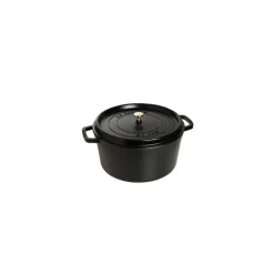 STAUB Cocotte En Fonte|Cocotte Fonte Ronde 22 cm Noir Mat 2,6 L