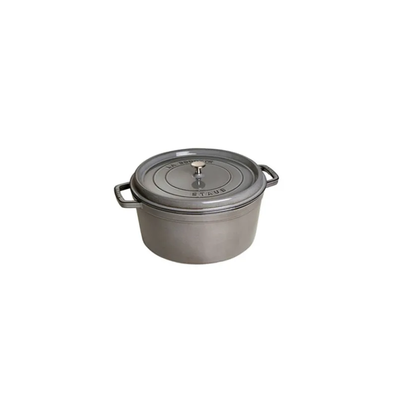 STAUB Cocotte En Fonte|Cocotte Fonte Ronde 24 cm Gris Graphite 3,8 L
