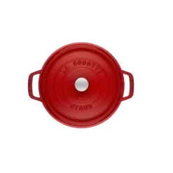 STAUB Cocotte En Fonte|Cocotte Fonte Ronde 22 cm Rouge Cerise 2,6 L