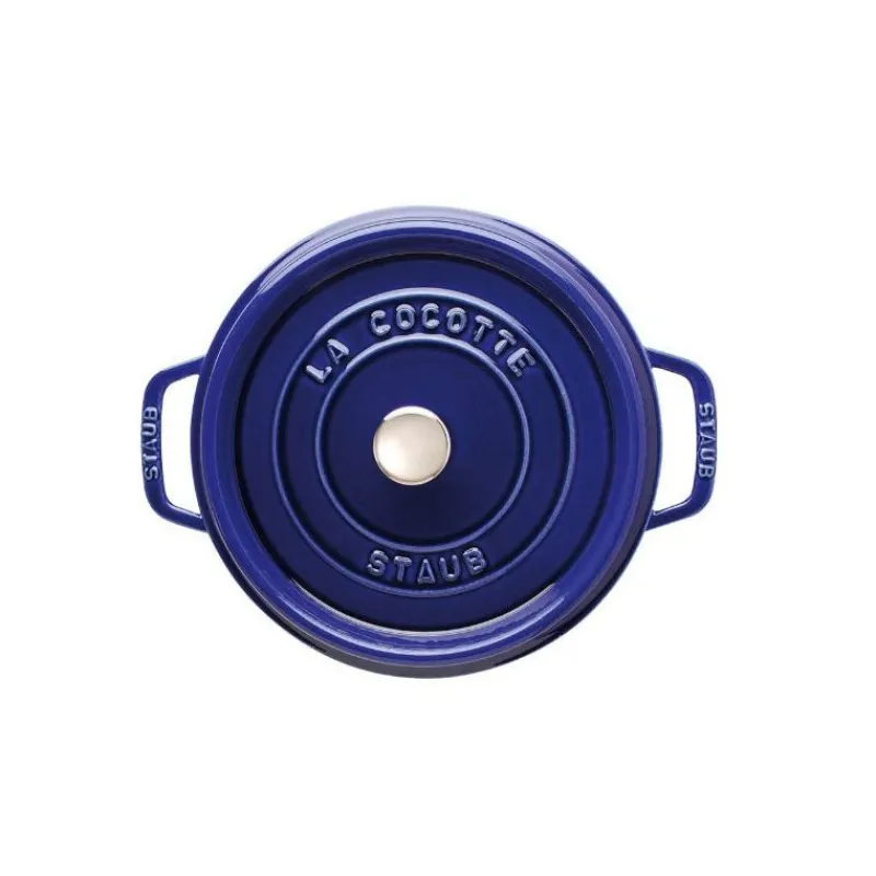 STAUB Cocotte En Fonte|Cocotte Fonte Ronde 28 cm Bleu Intense Majolique 6,7 L