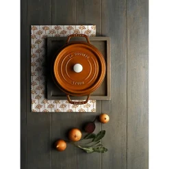 STAUB Cocotte En Fonte|Cocotte Fonte Ronde 24 cm Cannelle Majolique 3,8 L