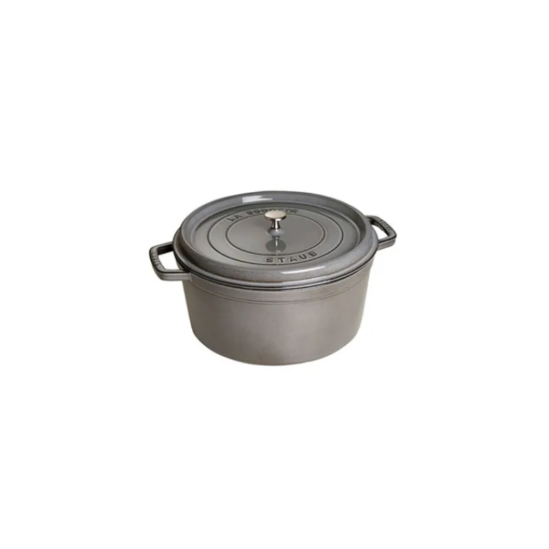 STAUB Cocotte En Fonte|Cocotte Fonte Ronde 30 cm Gris Graphite 8,35 L